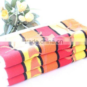 yarn-dyed custom design pattern jacquard pure cotton face towel