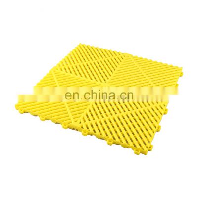 Plastic Flooring Anti Slip Interlocking Drainage Garage Floor Tiles