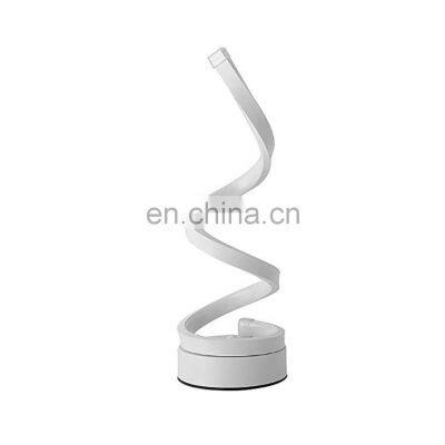 LED Table Lamp Modern Creative Spiral Design Night Light Reading Decoration Desk Light