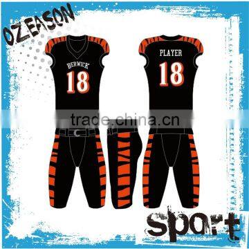 2016 Male customized american football uniform with tackle twill logo