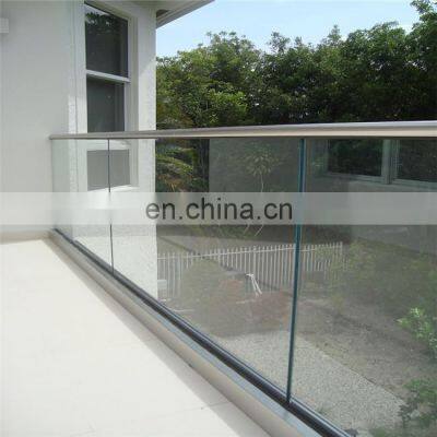 Modern stainless steel glass railing for stairs custom handrail manufacturer staircase for balcony