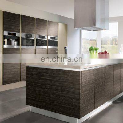 Pre manufactured modern particle board kitchen cabinet design