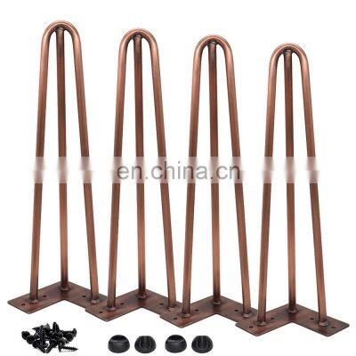 Industry Retro Hairpin Table Legs 28 inch Black Wrought Iron Desk Legs Set of 4  Industrial Design for Coffee Table Suitable