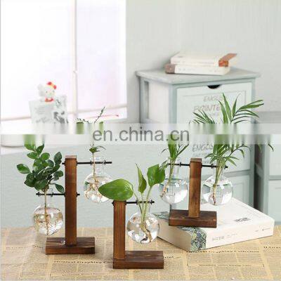 Retro Tabletop Hydroponics Flower Glass Vase photo-2