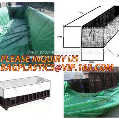 Extra Lagrge Woven PE Drawstring Dumpster Container 20 Yard Drawstring Black Dumpster Container Liners for Bagplastics photo-4