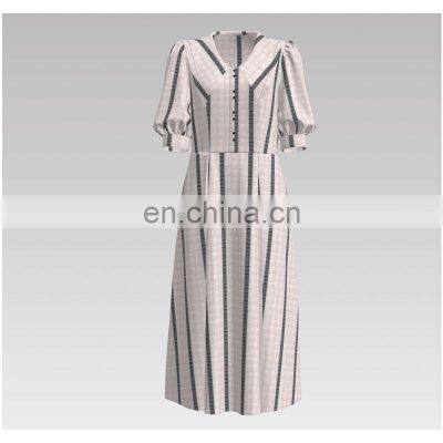 Good Quality Woven Technics Fashion Seersucker Dress Fabric photo-3