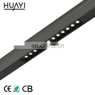 Modern Hotel Decor Aluminum Black 24w Smd Led Linear Pendant Light Led Grille Light photo-5