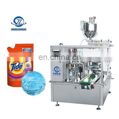 Package Sealing Production Popcorn Coffee Laundry Detergent Liquid Plastic Bag Machinery Zipper Pouch Packing Machine