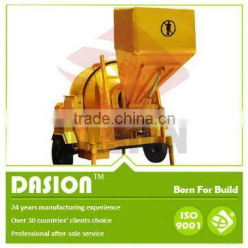 JZR350W forced dry concrete mixer machine with lift