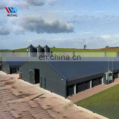 high quality cheap prefab steel structure dairy cow shed farm cow farm chicken coops hen houses