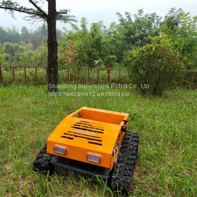 remote control mower on tracks, China remote brush mower price, remote controlled grass cutter for sale