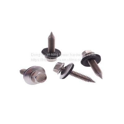 Custom Drawing Hex Flange Head Self-tapping Screws With Spring Washer