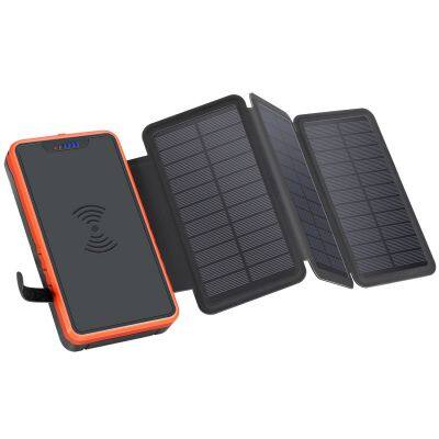 Solar PowerBank 26800mAh Large capacity outdoor waterproof solar power bank wireless charging