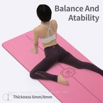 Ewedoos Eco Friendly Yoga Mat With Logo Travel Non Slip Yoga Mat Tpe Material photo-4