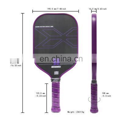 Arronax Factory Directly Low Price USAPA Special Model edge guard High Friction Carbon Surface Pickleball Paddle