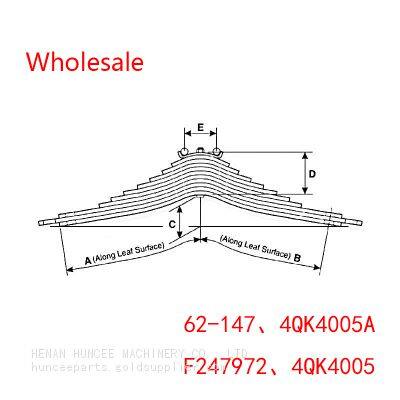 62-147, 62147, 285-62147, ABPN3271078, 4QK4005, 4QK4005A, 25192116, 81580, F247972 Rear Leaf Spring Wholesale For Mack