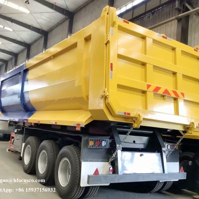 China 3 Axles 4 Axles 40 Cubic 60 Tons Hydraulic Heavy Duty U Shaped Semi Truck Trailers For Sale