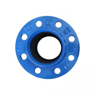 En545 Round Di Fittings Ductile Iron Quick Flange Adaptor for PVC Pipe