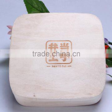 2016 Wholesale Poplar Bark Green Safety Soft Wood Food Box Fast Food Box photo-6