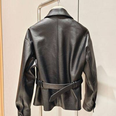 Imported Foam Sheepskin Big Brand Same Style Sheepskin Short Jacket Women 2025 Spring New Waist Slimming Genuine Leather Jacket photo-4