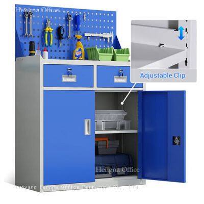 Professional Mobile Tool Trolley Large Capacity, Push-Pull Handle & One-Lock Security for Garage Organization and Industrial Maintenance