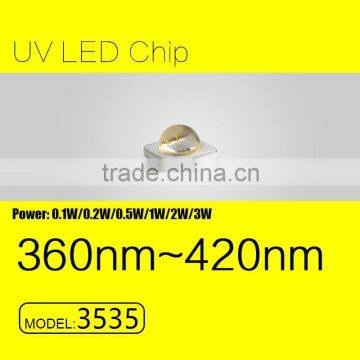 UVLED 3535 1w uv led 365nm uv light source with CE rohs WHOLSALE price