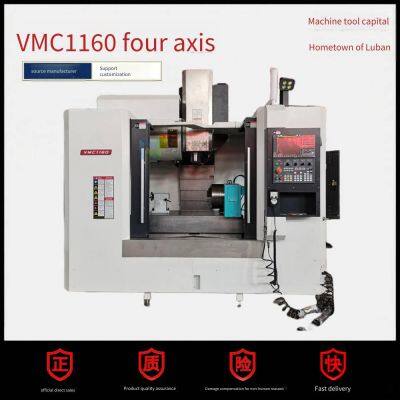 four-axis milling machine, four-axis linkage of cnc milling machine, cnc machining center vmc1160, one-thousandth degree angle