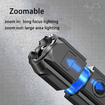 High Brightness LED Outdoor Flashlight Rechargeable Searchlight Strong Endurance Dimming Waterproof Portable for Camping Climbing Emergency photo-4