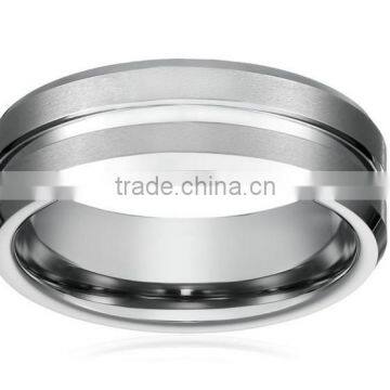 Matte Finish Men's Stainless Steel Metal Wedding Band Ring