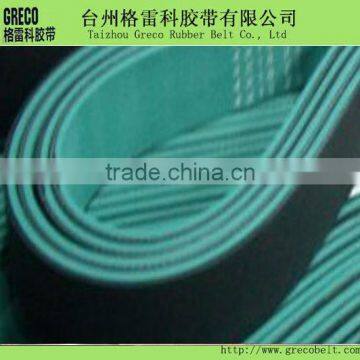 Green rubber flat belt