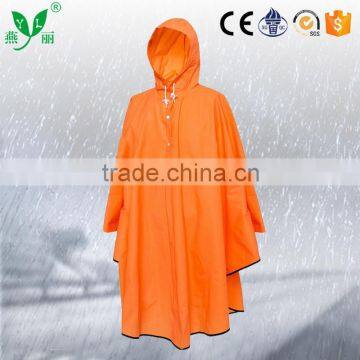 YANLI fashion pvc poncho raincoat for adult