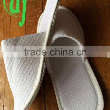 white coral fleece open toe EVA disposable hotel slippers /wellness centre slipper