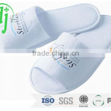 white color terry towel one time hotel slippers /washable waffle spa slipper