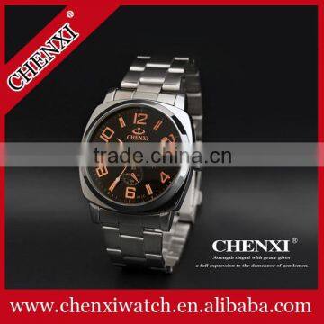 New Design Rectangular Roman Number Stainless Starp Wrist And Rose Gold Watch for Men 012CMR