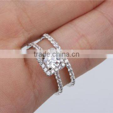 High Quality Fashion Lady's 14k Ring Set Wedding Jewelry AAAAA CZ