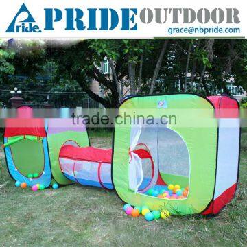 Two Cubby One Tunnel 3 in 1 Children's Playground Cheap Large Kids Play Tents House Folding Children Play Tent