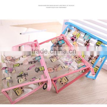 Clear Printing Ziplock PVC Cosmetic Plastic Bag