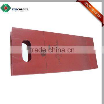 Custom high quality fancy folding paper bag with stamping logo