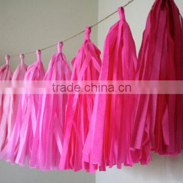 PINK OMBRE tissue paper tassel garland nursery decoration wedding decorations princess theme party