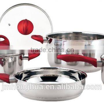 7 PCS stainless steel tempered glass lids for cookware