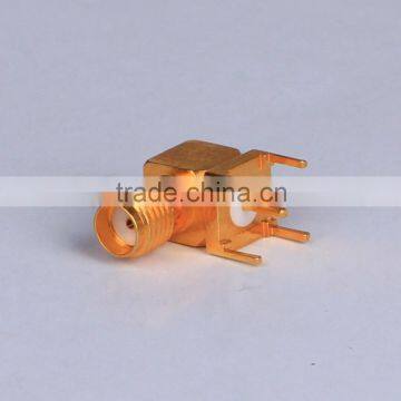 50 ohms hot sale gold-plated RF SMA female cable coaxial connector for PCB