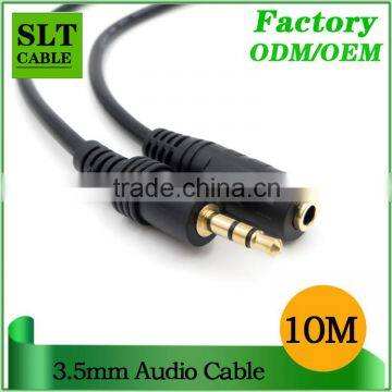 SLT 32Ft Hot Selling 3.5mm Audio Extension Cable Black