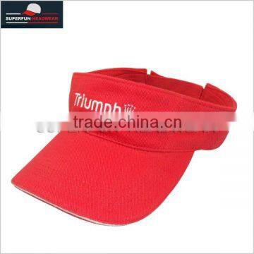 cheap price good quality embroidery logo sun visor hat