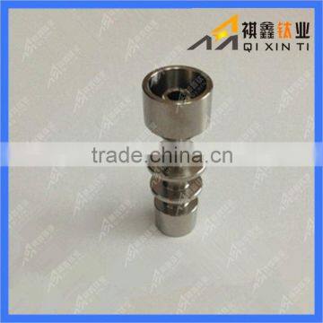 Smoking Using Domeless Titanium Nail