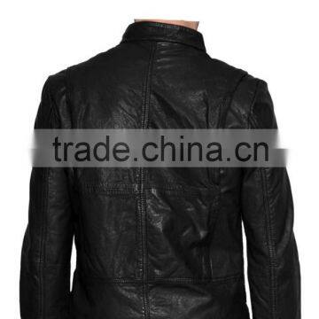 CLASSIC AND SUAVE LEATHER BIKER JACKET FOR MEN photo-2