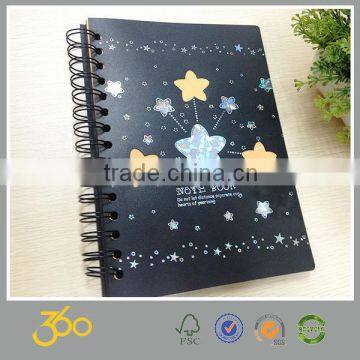 high grade custom printed spiral notebook,blocks notebook spiral wire