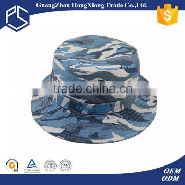 Cool unisex custom blue camo wholesale bucket hats