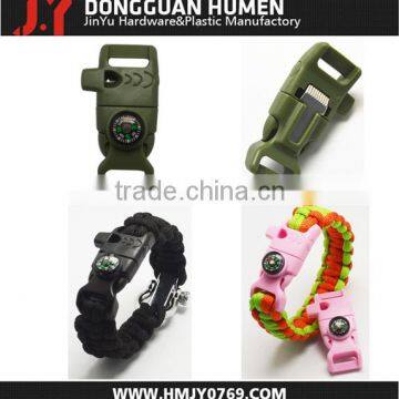 whistle buckle with flint,knife and compass buckle for hiking and camping high quality flint whistle buckle