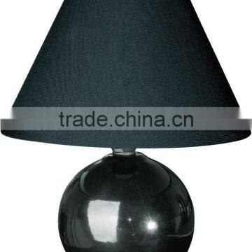 living room lamp table lamp,black color,ceramic base with textile shade desk lamp