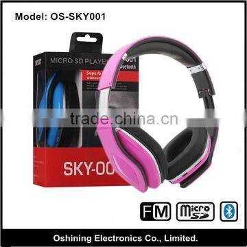 Factory direct sales 2015 Hottest wireless Mp3 sport bluetooth headphone for iphone 6